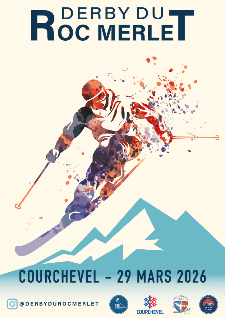 Affiche pour compétition ski créée par Tiot Jules création